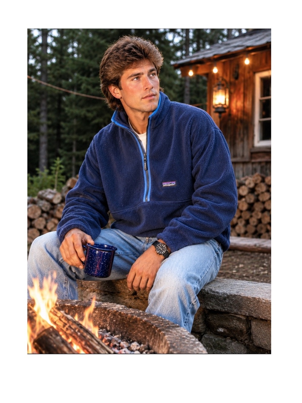 Patagonia vintage 1/2 zip synchilla fleece jacket